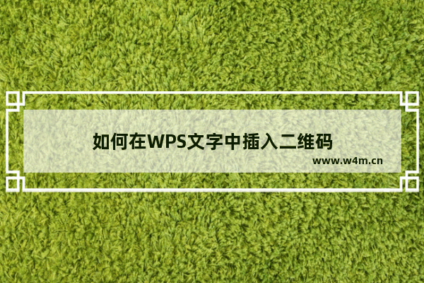 如何在WPS文字中插入二维码