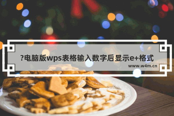 ?电脑版wps表格输入数字后显示e+格式怎么解决