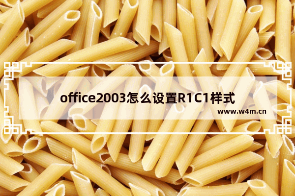 office2003怎么设置R1C1样式?