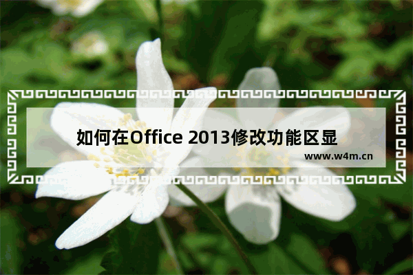 如何在Office 2013修改功能区显示名称