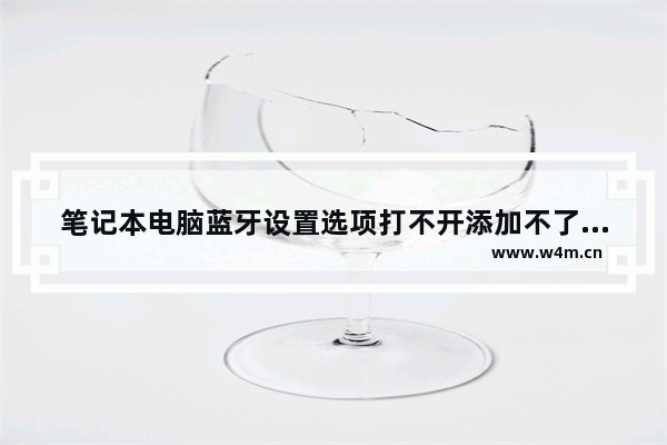 笔记本电脑蓝牙设置选项打不开添加不了新设备