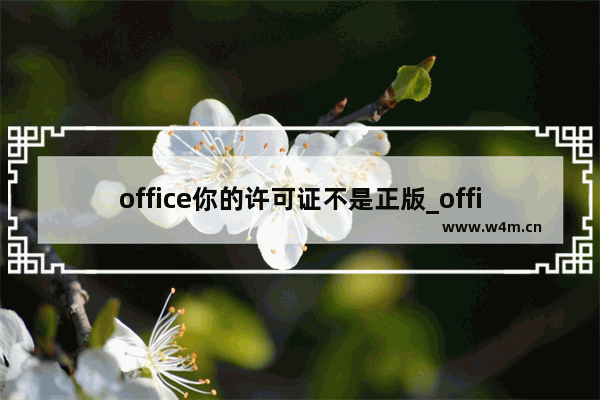 office你的许可证不是正版_office你可能是盗版软件的受害者怎么办