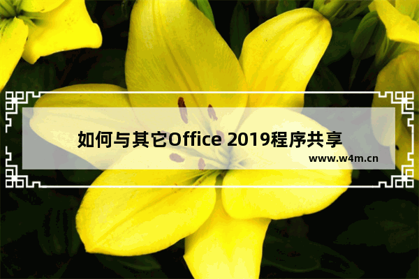 如何与其它Office 2019程序共享数据？