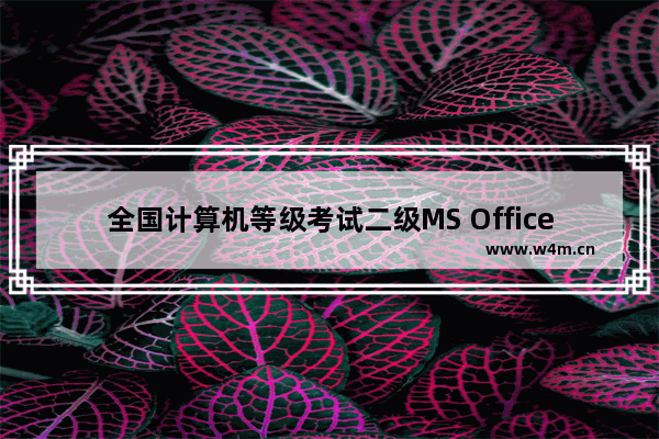 全国计算机等级考试二级MS Office考前知识点排查Word字处理部分