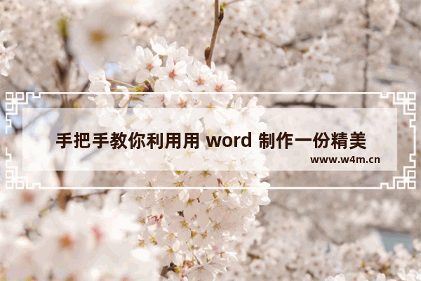 手把手教你利用用 word 制作一份精美实用的个人简历，以office 2016为例