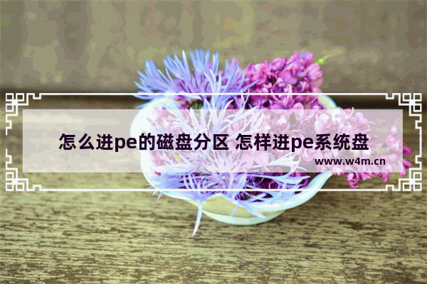 怎么进pe的磁盘分区 怎样进pe系统盘