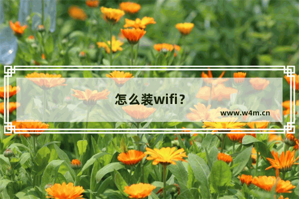 怎么装wifi？