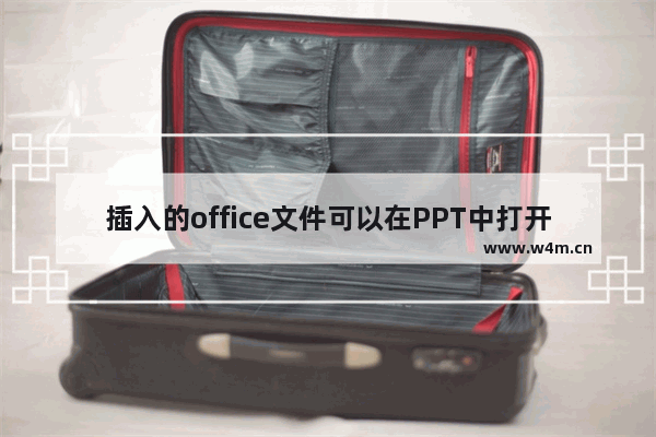 插入的office文件可以在PPT中打开编辑吗