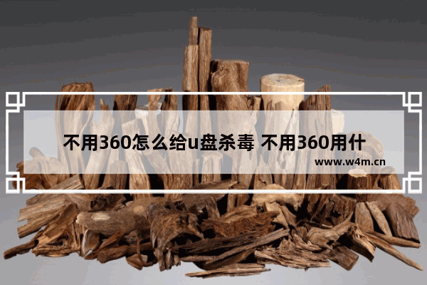 不用360怎么给u盘杀毒 不用360用什么杀毒