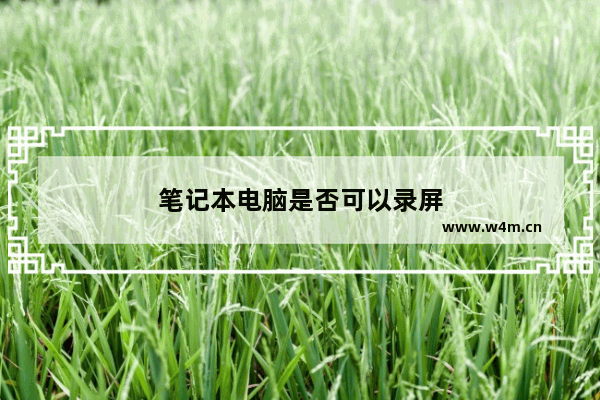 笔记本电脑是否可以录屏