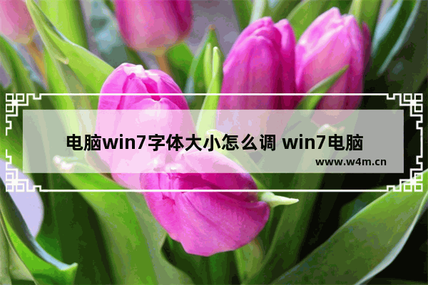 电脑win7字体大小怎么调 win7电脑字体怎么变大