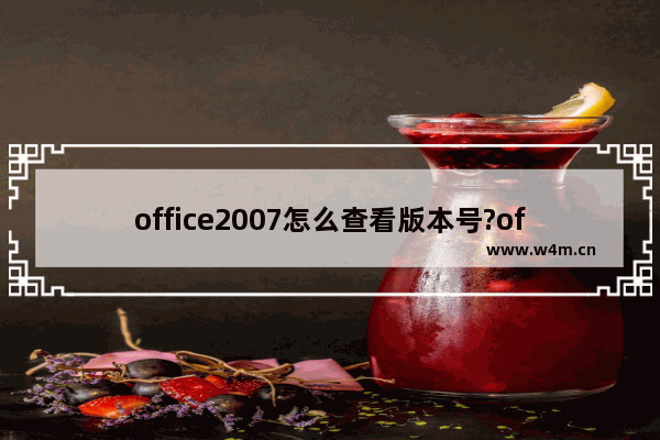 office2007怎么查看版本号?office2007查看版本号方法