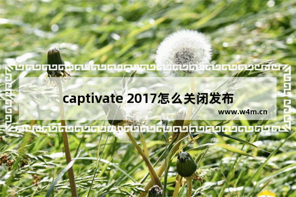 captivate 2017怎么关闭发布覆盖文件？