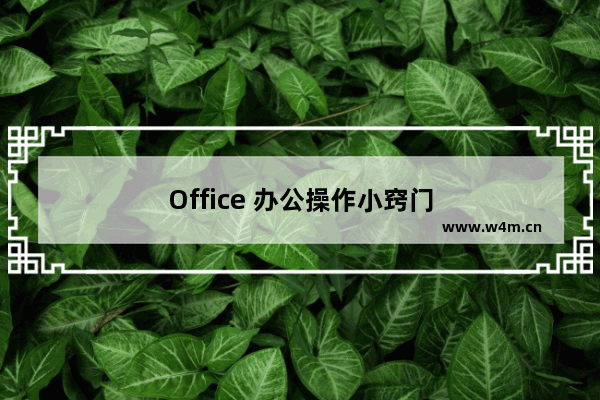 Office 办公操作小窍门