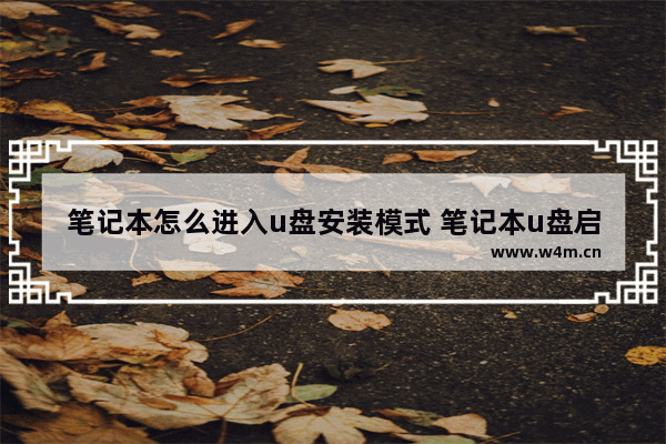 笔记本怎么进入u盘安装模式 笔记本u盘启动怎么进入bios设置方法