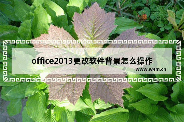 office2013更改软件背景怎么操作？