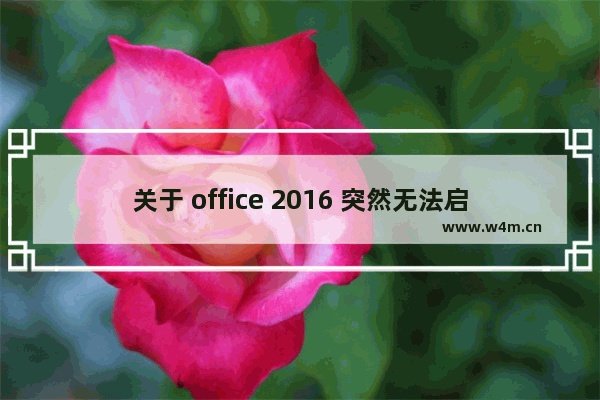 关于 office 2016 突然无法启动的解决方法