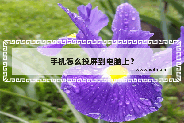 手机怎么投屏到电脑上？