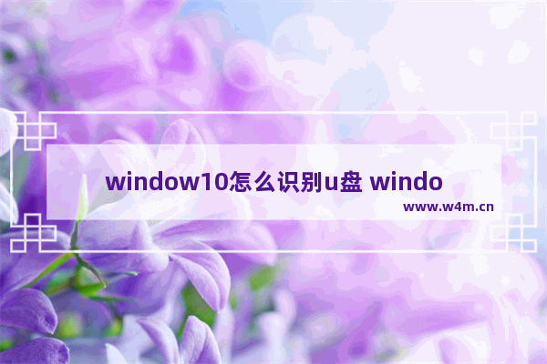 window10怎么识别u盘 window10插上u盘没反应