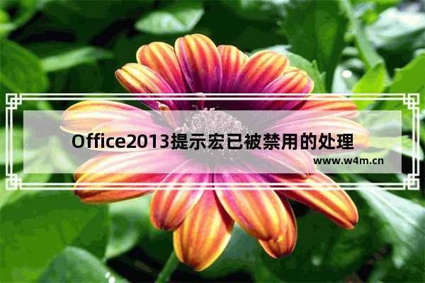 Office2013提示宏已被禁用的处理方法步骤