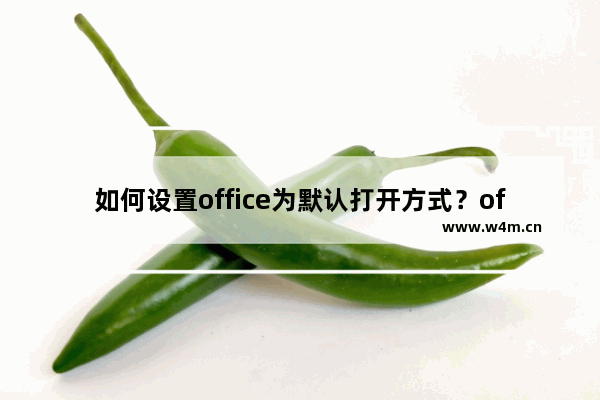 如何设置office为默认打开方式？office设置默认打开方式教程