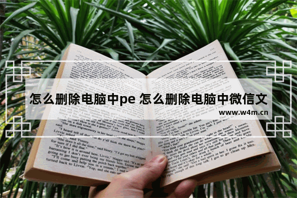 怎么删除电脑中pe 怎么删除电脑中微信文件