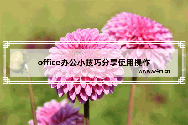 office办公小技巧分享使用操作