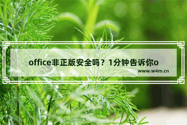 office非正版安全吗？1分钟告诉你office正版与非正版有哪些不同