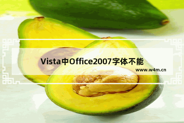 Vista中Office2007字体不能正常显示