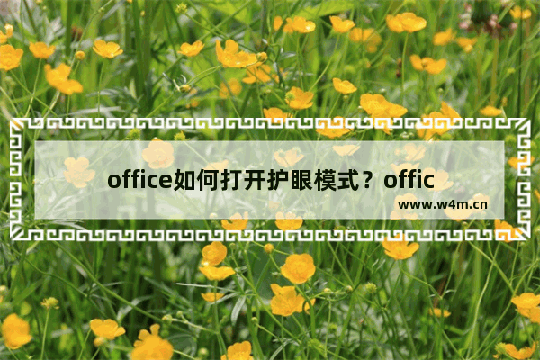 office如何打开护眼模式？office开启护眼模式方法