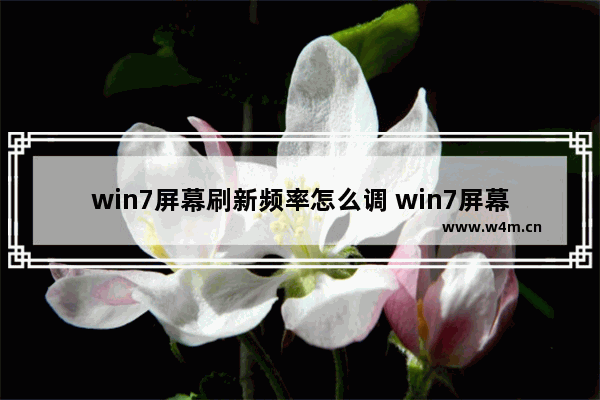 win7屏幕刷新频率怎么调 win7屏幕刷新频率怎么调整