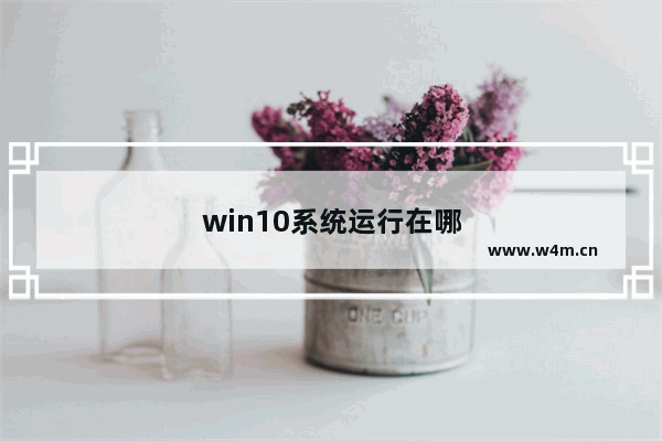 win10系统运行在哪