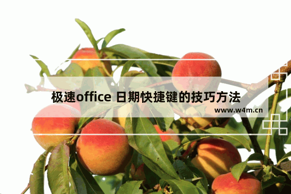 极速office 日期快捷键的技巧方法