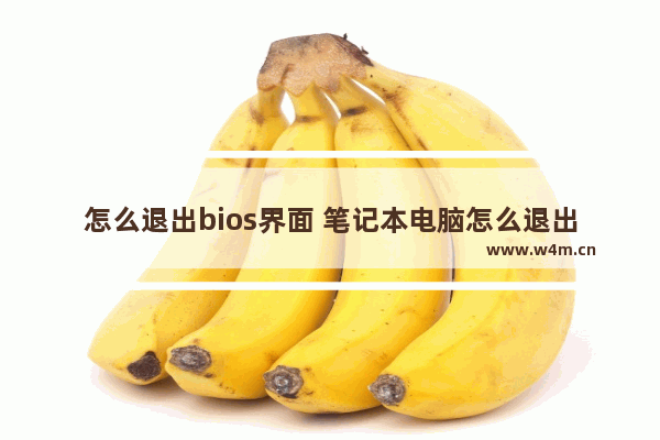 怎么退出bios界面 笔记本电脑怎么退出bios界面