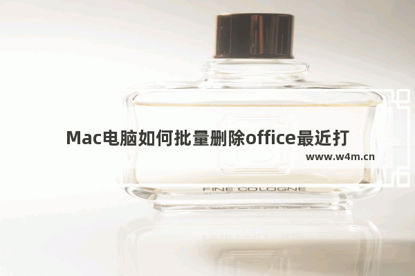 Mac电脑如何批量删除office最近打开文件?