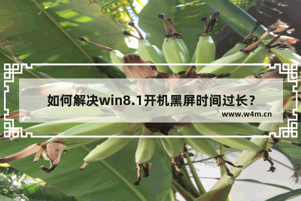 如何解决win8.1开机黑屏时间过长？