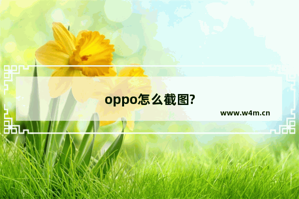 oppo怎么截图?