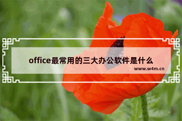 office最常用的三大办公软件是什么