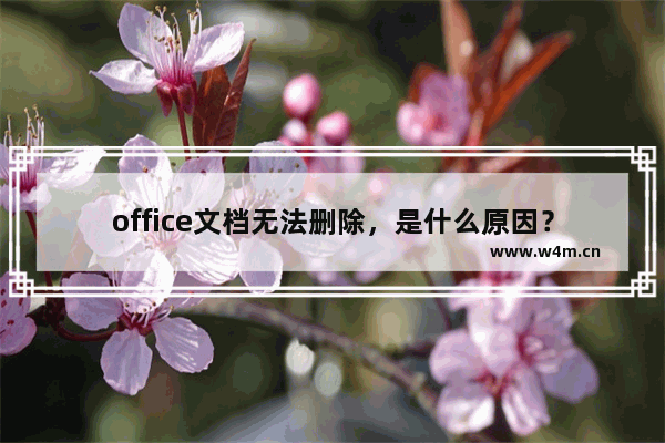 office文档无法删除，是什么原因？