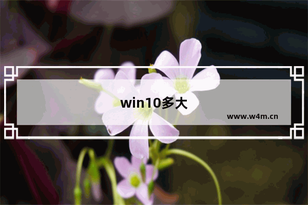 win10多大