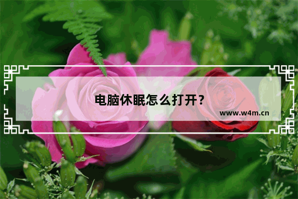 电脑休眠怎么打开？