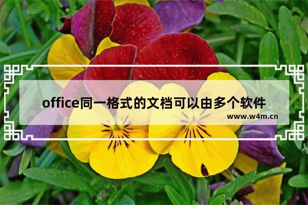 office同一格式的文档可以由多个软件打开