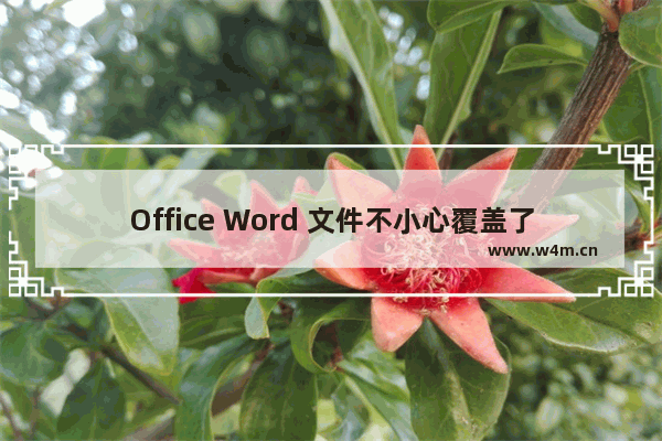 Office Word 文件不小心覆盖了,怎么办?