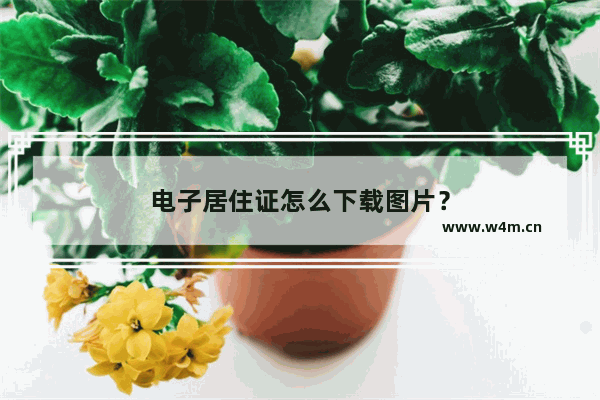 电子居住证怎么下载图片？