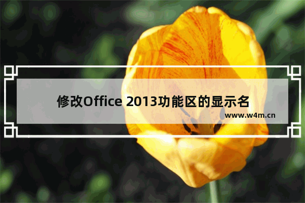 修改Office 2013功能区的显示名称