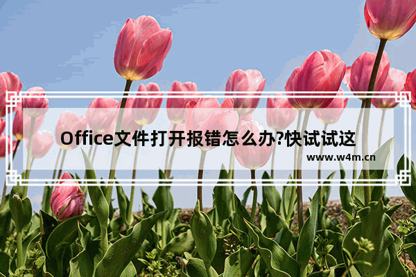 Office文件打开报错怎么办?快试试这招