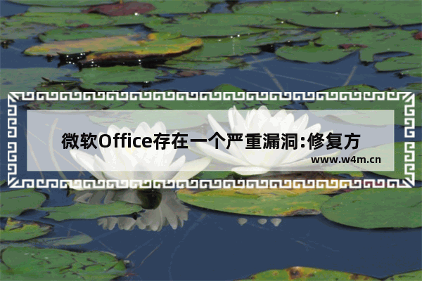 微软Office存在一个严重漏洞:修复方法在此