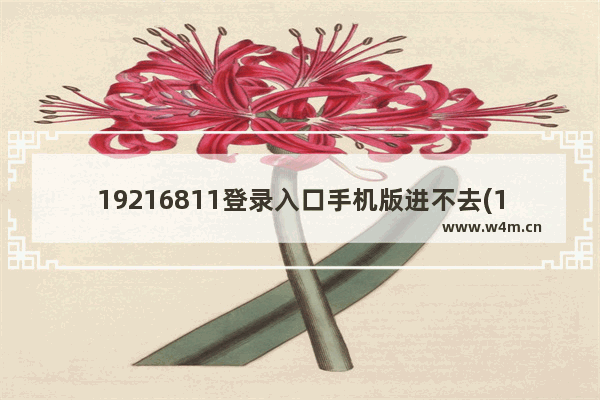 19216811登录入口手机版进不去(1921681001手机登陆页面)