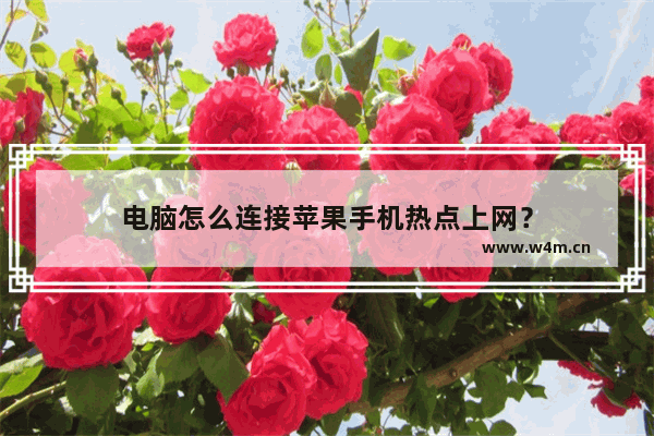 电脑怎么连接苹果手机热点上网？