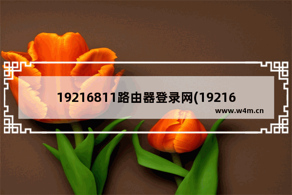 19216811路由器登录网(19216811的路由器登录入口)